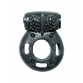 Черное эрекционное кольцо с вибрацией Rings Axle-pin - Lola Games - в Чебоксарах купить с доставкой