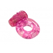 Розовое эрекционное кольцо с вибрацией Rings Axle-pin - Lola Games - в Чебоксарах купить с доставкой