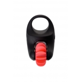Чёрно-красное эрекционное виброкольцо Erotist - Erotist Adult Toys - в Чебоксарах купить с доставкой