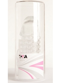 Гелевая прозрачная насадка с 2 отростками - 13 см. - Toyfa Basic - в Чебоксарах купить с доставкой