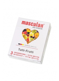 Жёлтые презервативы Masculan Ultra Tutti-Frutti с фруктовым ароматом - 3 шт. - Masculan - купить с доставкой в Чебоксарах