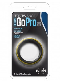 Черно-желтое силиконовое эрекционное кольцо Silicone Go Pro Cock Ring - Blush Novelties - в Чебоксарах купить с доставкой