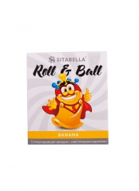 Стимулирующий презерватив-насадка Roll   Ball Banana - Sitabella - купить с доставкой в Чебоксарах