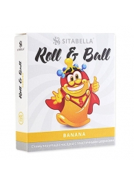 Стимулирующий презерватив-насадка Roll   Ball Banana - Sitabella - купить с доставкой в Чебоксарах