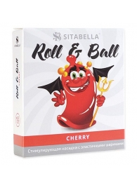 Стимулирующий презерватив-насадка Roll   Ball Cherry - Sitabella - купить с доставкой в Чебоксарах