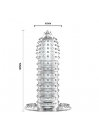 Закрытая прозрачная насадка Crystal sleeve - 12 см. - Erowoman-Eroman - в Чебоксарах купить с доставкой