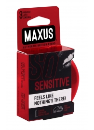 Ультратонкие презервативы в железном кейсе MAXUS Sensitive - 3 шт. - Maxus - купить с доставкой в Чебоксарах