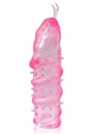 Закрытая рельефная насадка Crystal sleeve snakes в виде змеи с усиками - 14 см. - Erowoman-Eroman - в Чебоксарах купить с доставкой
