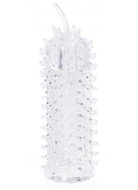 Закрытая рельефная насадка Crystal sleeve с усиками - 12 см. - Erowoman-Eroman - в Чебоксарах купить с доставкой