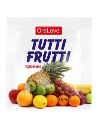 Пробник гель-смазки Tutti-frutti со вкусом тропических фруктов - 4 гр. - Биоритм - купить с доставкой в Чебоксарах