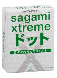 Презервативы Sagami Xtreme SUPER DOTS с точками - 3 шт. - Sagami - купить с доставкой в Чебоксарах