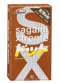 Презервативы Sagami Xtreme FEEL UP с точечной текстурой и линиями прилегания - 10 шт. - Sagami - купить с доставкой в Чебоксарах