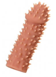 Телесная реалистичная насадка KOKOS Extreme Sleeve 07 с дополнительной стимуляцией - 12,7 см. - KOKOS - в Чебоксарах купить с доставкой