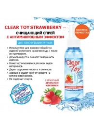 Очищающий спрей для игрушек CLEAR TOY Strawberry - 100 мл. - Биоритм - купить с доставкой в Чебоксарах