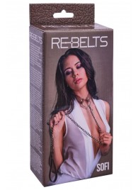 Коричневый поводок и чокер с кольцом Sofi - Rebelts - купить с доставкой в Чебоксарах
