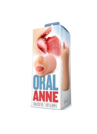 Телесный мастурбатор-ротик с язычком Oral Anne - Blush Novelties - в Чебоксарах купить с доставкой