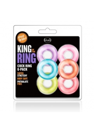 Набор из 6 эрекционных колец King of the Ring - Blush Novelties - в Чебоксарах купить с доставкой