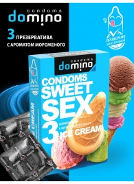 Презервативы для орального секса DOMINO Sweet Sex с ароматом мороженого - 3 шт. - Domino - купить с доставкой в Чебоксарах