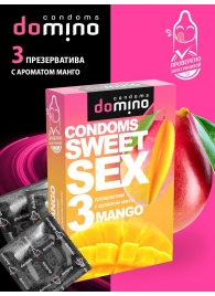 Презервативы для орального секса DOMINO Sweet Sex с ароматом манго - 3 шт. - Domino - купить с доставкой в Чебоксарах