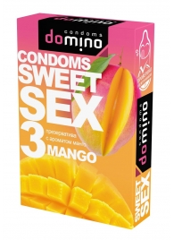 Презервативы для орального секса DOMINO Sweet Sex с ароматом манго - 3 шт. - Domino - купить с доставкой в Чебоксарах