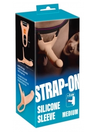 Силиконовый полый страпон на ремнях Silicone Strap-on - 16 см. - Orion - купить с доставкой в Чебоксарах