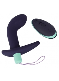 Темно-фиолетовый вибростимулятор простаты с пультом ДУ Remote Controlled Prostate Plug - Orion - в Чебоксарах купить с доставкой