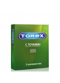 Текстурированные презервативы Torex  С точками  - 3 шт. - Torex - купить с доставкой в Чебоксарах