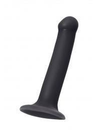 Черный фаллос на присоске Silicone Bendable Dildo M - 18 см. - Strap-on-me - купить с доставкой в Чебоксарах