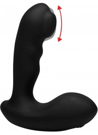 Черный стимулятор простаты Alpha-Pro 7X P-Milker Silicone Prostate Stimulator with Milking Bead - XR Brands - в Чебоксарах купить с доставкой