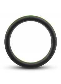 Черно-зеленое эрекционное кольцо Silicone Go Pro Cock Ring - Blush Novelties - в Чебоксарах купить с доставкой