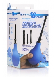 Анальный душ с 3 насадками Premium One-way Valve Anal Douche Set - XR Brands - купить с доставкой в Чебоксарах