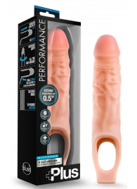 Телесный реалистичный фаллоудлинитель 9 Inch Silicone Cock Sheath Penis Extender - 22,86 см. - Blush Novelties - в Чебоксарах купить с доставкой