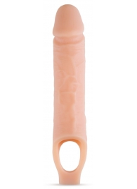 Телесный реалистичный фаллоудлинитель 10 Inch Silicone Cock Sheath Penis Extender - 25,4 см. - Blush Novelties - в Чебоксарах купить с доставкой