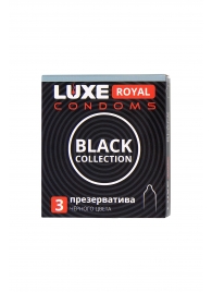 Черные презервативы LUXE Royal Black Collection - 3 шт. - Luxe - купить с доставкой в Чебоксарах