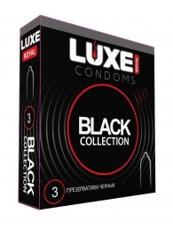 Черные презервативы LUXE Royal Black Collection - 3 шт. - Luxe - купить с доставкой в Чебоксарах