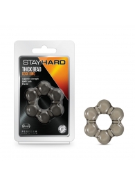 Дымчатое эрекционное кольцо Stay Hard Thick Bead Cock Ring - Blush Novelties - в Чебоксарах купить с доставкой