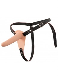 Телесный поясной страпон с вибрацией Vibrating Strap-On - 15,7 см. - Orion - купить с доставкой в Чебоксарах