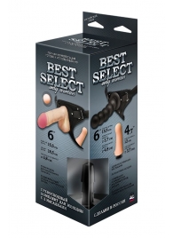 Черный пояс для женщин BEST SELECT с 3 насадками - LOVETOY (А-Полимер) - купить с доставкой в Чебоксарах