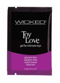 Лубрикант на водной основе для использования с игрушками WICKED Toy Love - 3 мл. - Wicked - купить с доставкой в Чебоксарах