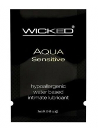 Мягкий лубрикант на водной основе WICKED AQUA Sensitive - 3 мл. - Wicked - купить с доставкой в Чебоксарах