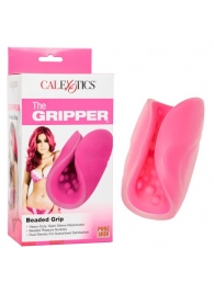 Розовый рельефный мастурбатор Beaded Grip - California Exotic Novelties - в Чебоксарах купить с доставкой