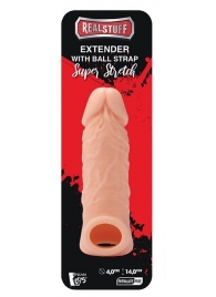 Телесная насадка EXTENDER WITH BALL STRAP 5.5 - 14 см. - Dream Toys - в Чебоксарах купить с доставкой