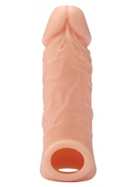 Телесная насадка EXTENDER WITH BALL STRAP 5.5 - 14 см. - Dream Toys - в Чебоксарах купить с доставкой