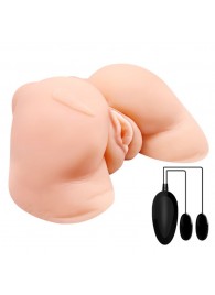 Телесная вибровагина Julie с 2 рабочими отверстиями - Baile - в Чебоксарах купить с доставкой