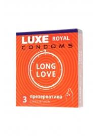 Презервативы с продлевающим эффектом LUXE Royal Long Love - 3 шт. - Luxe - купить с доставкой в Чебоксарах