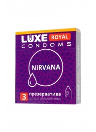 Презервативы с увеличенным количеством смазки LUXE Royal Nirvana - 3 шт. - Luxe - купить с доставкой в Чебоксарах