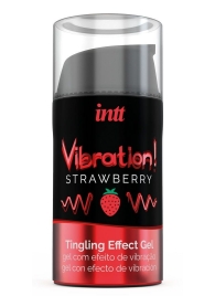 Жидкий интимный гель с эффектом вибрации Vibration! Strawberry - 15 мл. - INTT - купить с доставкой в Чебоксарах