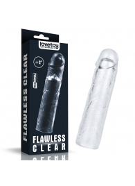 Прозрачная насадка-удлинитель Flawless Clear Penis Sleeve Add 2 - 19 см. - Lovetoy - в Чебоксарах купить с доставкой