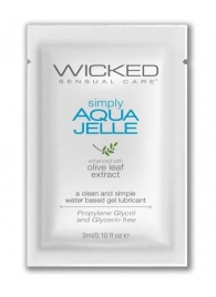 Гель-лубрикант Simply Aqua Jelle - 3 мл. - Wicked - купить с доставкой в Чебоксарах