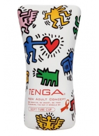 Мастурбатор-туба Keith Haring Soft Tube CUP - Tenga - в Чебоксарах купить с доставкой